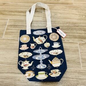 Cavallini & Co. Tea Time Vintage Style Canvas Tote Bag